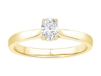 Ring 14kt Y oval 0,30ct w/Si | By Gotte´S